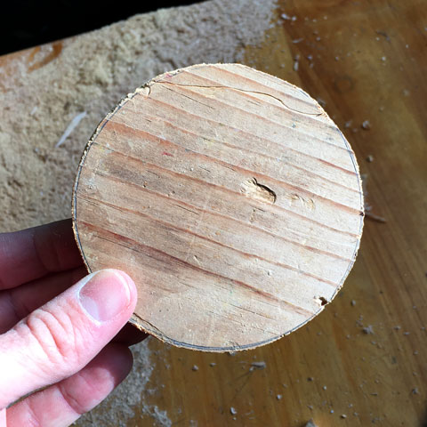 Circular wood base