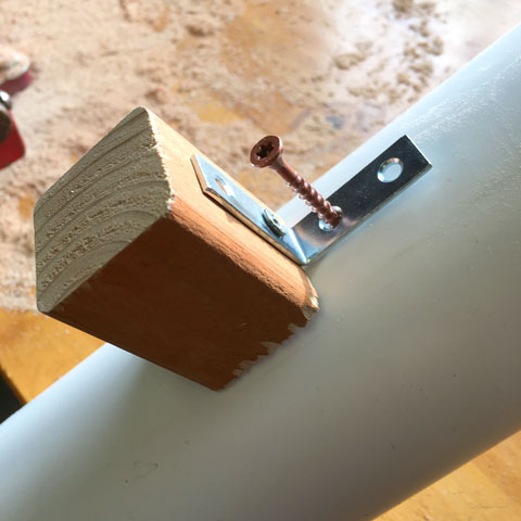 Attaching a small metal L bracket to a PVC pipe