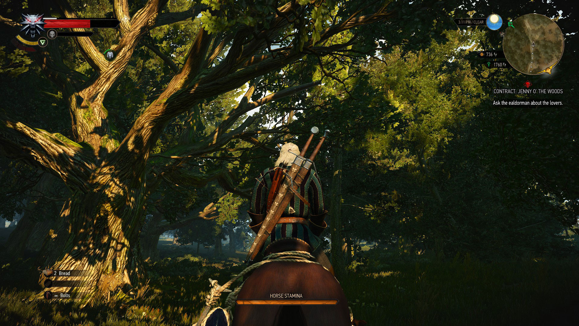 Geralt Riding Into The Woods