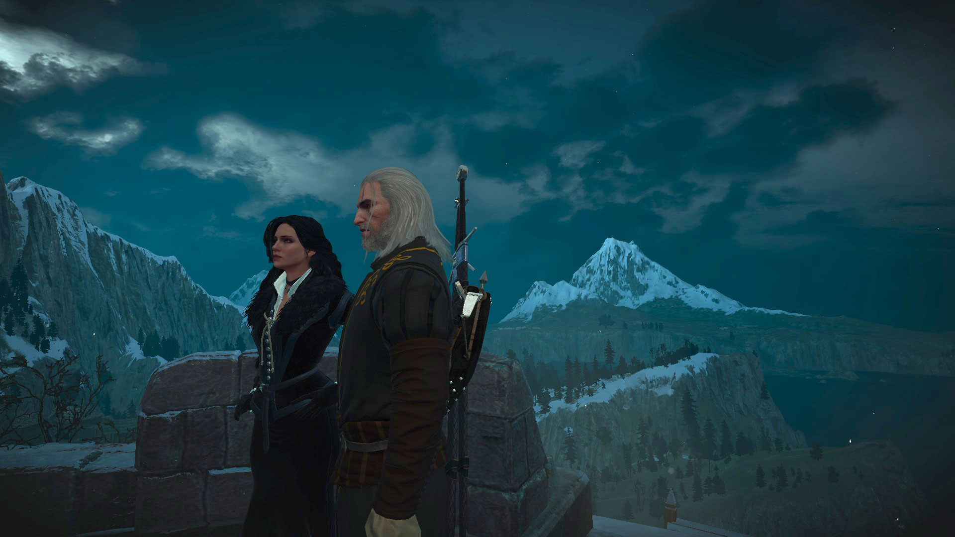 Yennefer And Geralt In The Mountains