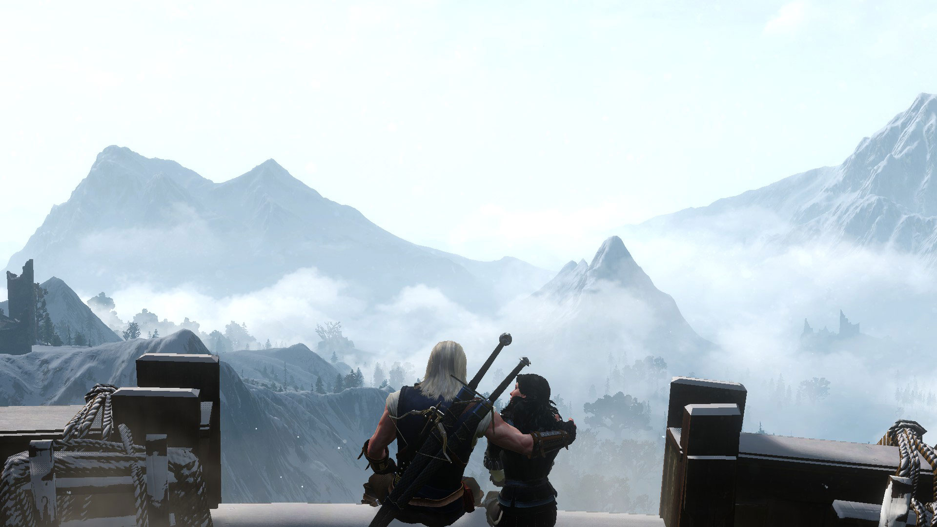 Geralt And Yennefer Enjoying The View
