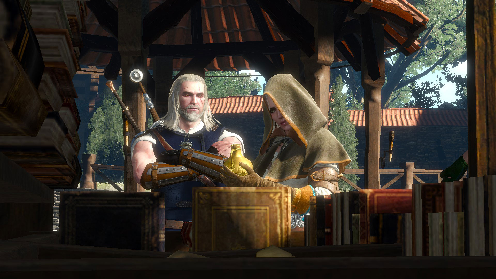 Geralt Shopping With Ciri