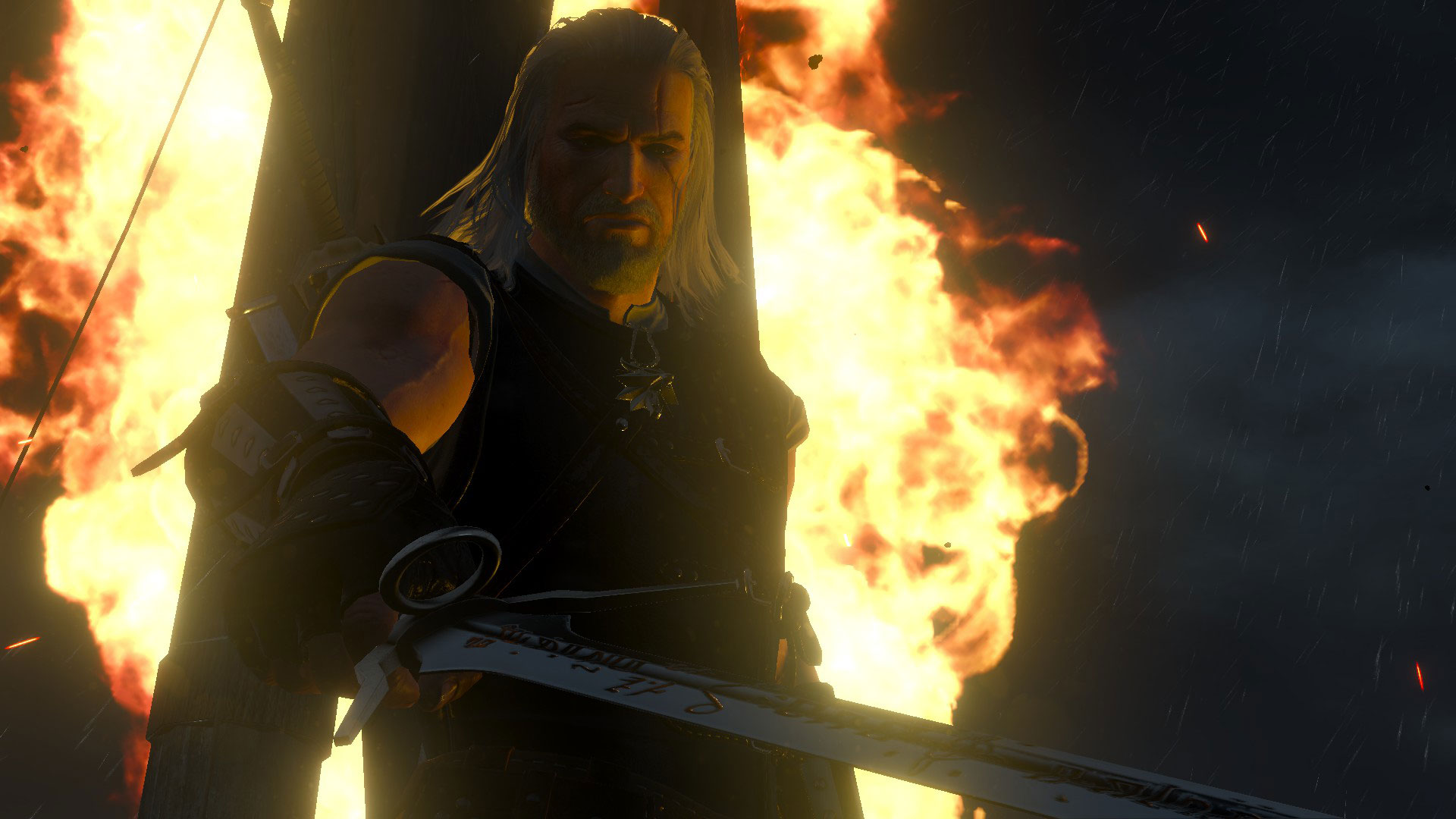 Geralt Flaming Background